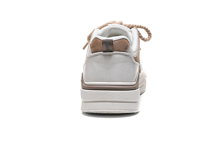 Warrior 'Synthetic Leather Patchwork Fashion Low-Top Sneakers in Beige Brown' 圖 4