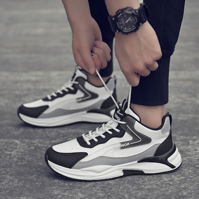 Warrior 'White Black Low-Top' WXY(S)-1594N01 Sizing Warrior 'White Black Low-Top' WXY(S)-1594N01