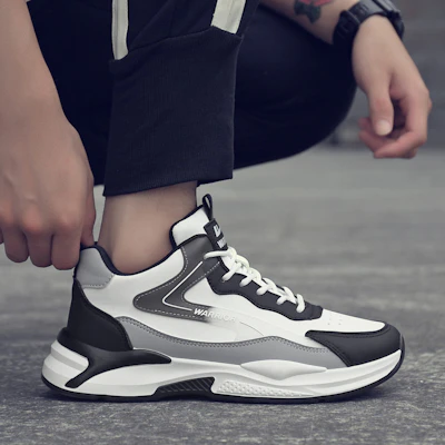 Warrior 'White Black Low-Top' WXY(S)-1594N01 1