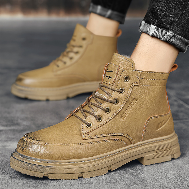 Cheap But Kasut Buku Lali Warrior 'Khaki Retro Kasual' WXP(WZ)-081501