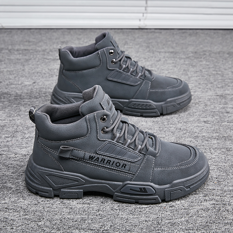 Cheap 霸王牌回力 休閒百搭戶外 防滑耐磨 高筒 馬丁靴 男款 黑色