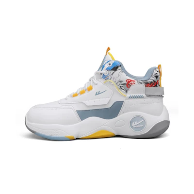 Warrior Basketball High 'White Blue Grey Yellow'