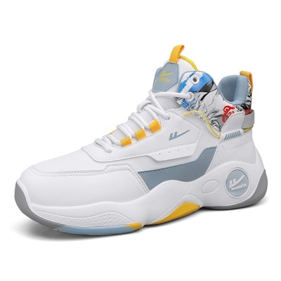 워리어 농구화 화이트/블루/그레이/옐로우 (Warrior Basketball High White/Blue/Grey/Yellow shortened) WXY-F429C01 Order 워리어 농구화 화이트/블루/그레이/옐로우 (Warrior Basketball High White/Blue/Grey/Yellow shortened) WXY-F429C01