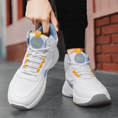 勇士篮球鞋 高帮 '白蓝灰黄' WXY-F429C01 Sizing 勇士篮球鞋 高帮 '白蓝灰黄' WXY-F429C01