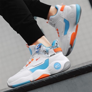 워리어 농구화 (화이트 블루 오렌지) WXY-F429C02 1
