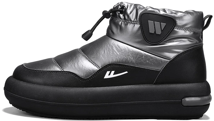 warrior-black-silver-short-snow-boots-warm-non-slip-stylish-winter-wear-wbn-js-183701