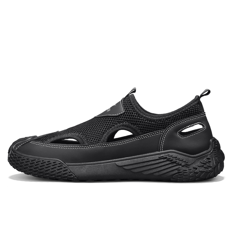 Warrior Black Slip-On Water Shoes - Breathable, Lightweight, Durable Sandals WSL(WZ)-097303