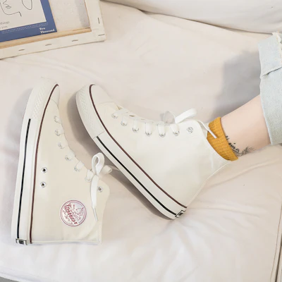 Warrior Canvas Alta Zapatilla 'Blanco Versátil' WXY-A236G02 Details for Warrior Canvas Alta Zapatilla 'Blanco Versátil' WXY-A236G02