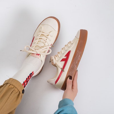 워리어 캔버스 로우 '베이지 레드' WXY-C368MJ01 Sizing 워리어 캔버스 로우 '베이지 레드' WXY-C368MJ01