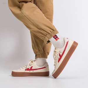 ウォリアー キャンバス ロー ベージュレッド WXY-C368MJ01 2