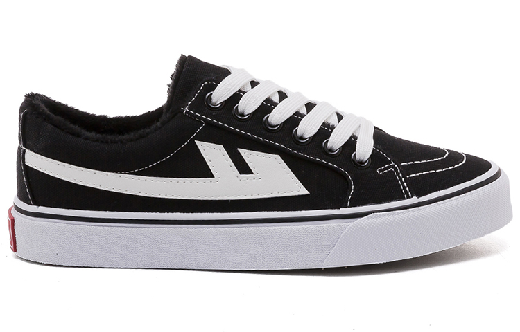 Order Warrior Canvas Low 'Black and White Fur-Lined' WBX-69MJ01