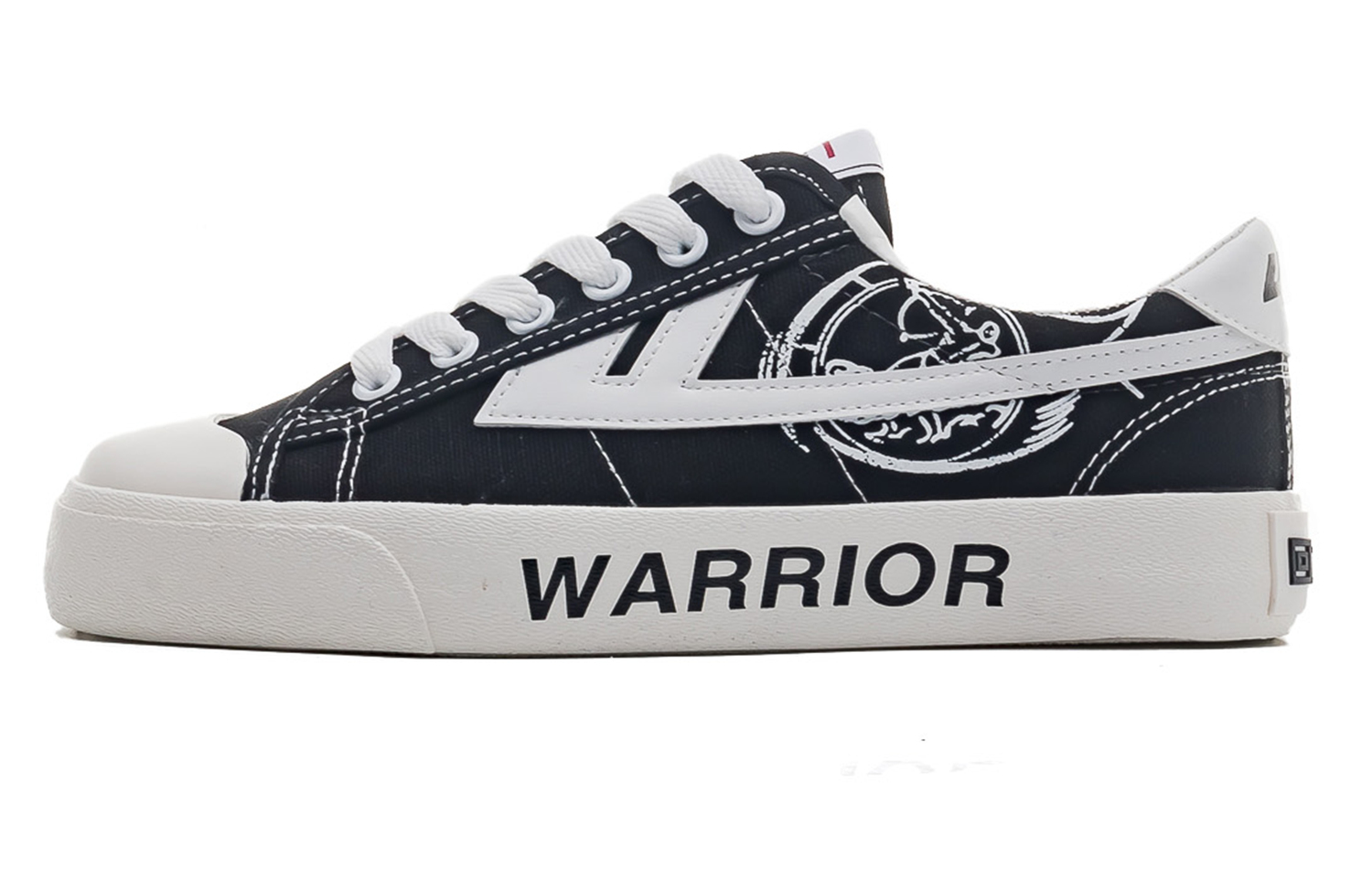 Warrior Canvas Low 'Black White'