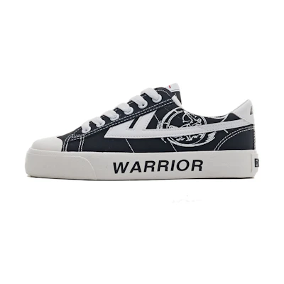 Warrior Canvas Low 'Black White'