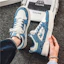 Details for Warrior Canvas Low 'Blue White Cartoon' WXP(WZ)-111602