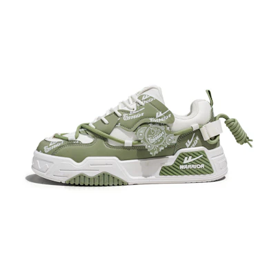 Warrior Canvas Low 'Green White Print'