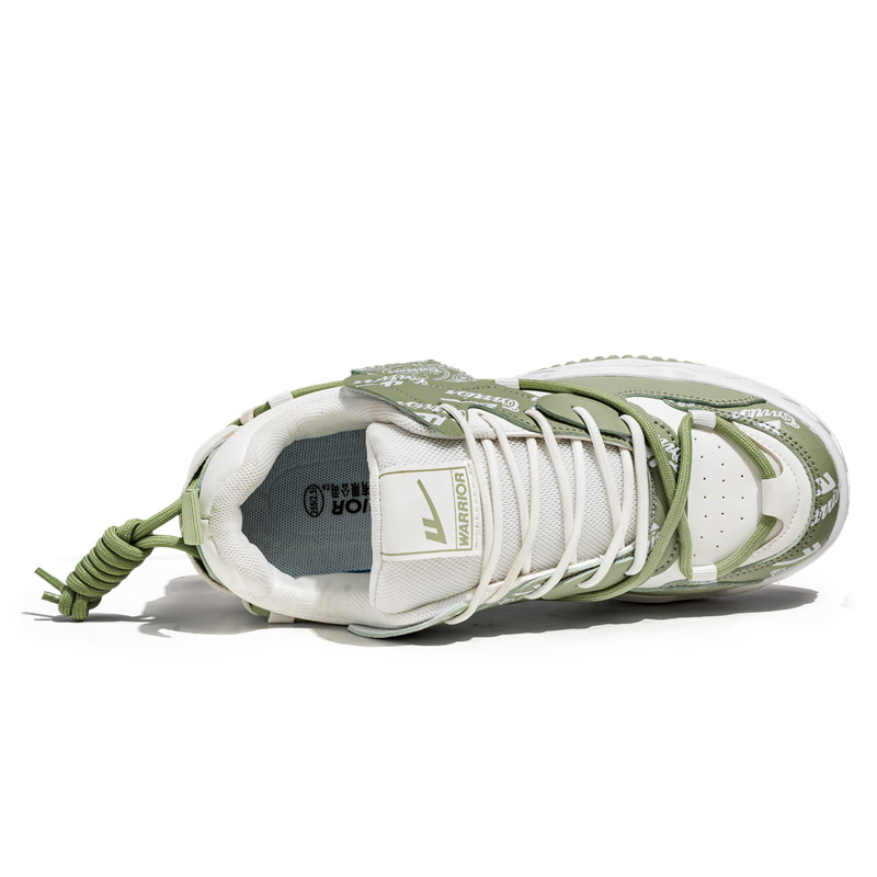 Shop ウォリアー キャンバス ロー "グリーンホワイトプリント" WXY-F495C01