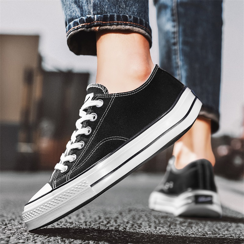 Cheap 回力戰士 街頭流行搭配 防滑 耐磨 低筒 帆布鞋 男女款 黑色