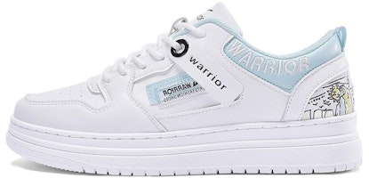 Warrior Canvas Low 'White Blue Graffiti' WBN(JS)-055102 Warrior Canvas Low 'White Blue Graffiti' WBN(JS)-055102