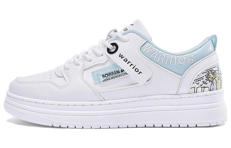 Buy ウォリアー キャンバス ロー 'ホワイト ブルー グラフィティ' WBN(JS)-055102 WBN(JS)-055102