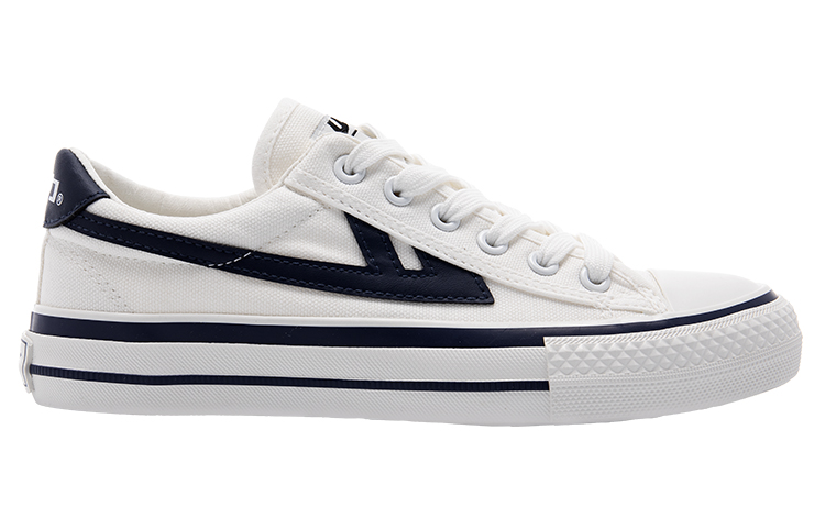 Order Warrior Canvas Rendah 'Putih Biru Tua' WXY-C373MJ01