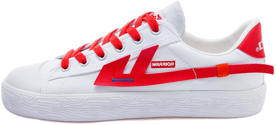Warrior Canvas Low 'White Red' WXY-A318G01 Buy Warrior Canvas Low 'White Red' WXY-A318G01