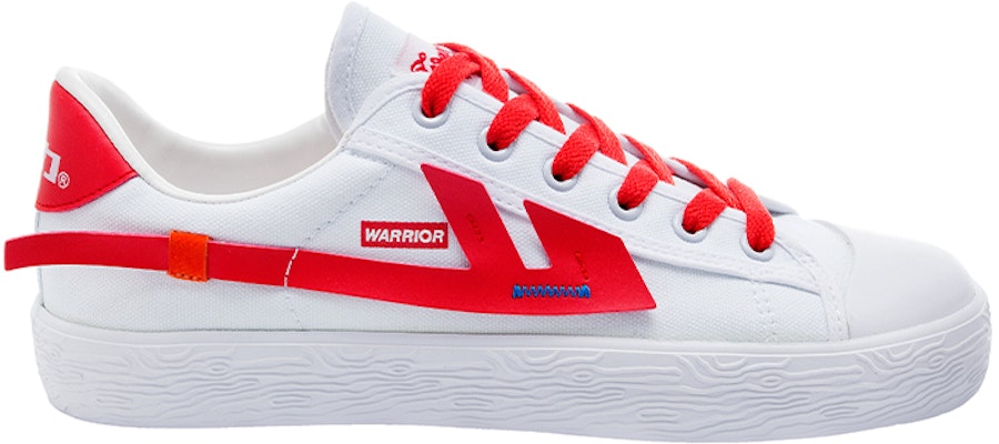 Warrior Canvas Low 'White Red' WXY-A318G01 Order Warrior Canvas Low 'White Red' WXY-A318G01