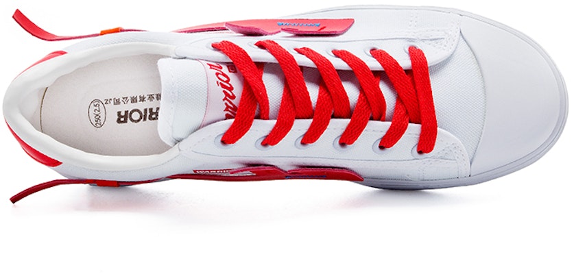 Warrior Canvas Low 'White Red' WXY-A318G01 Lookbook Warrior Canvas Low 'White Red' WXY-A318G01