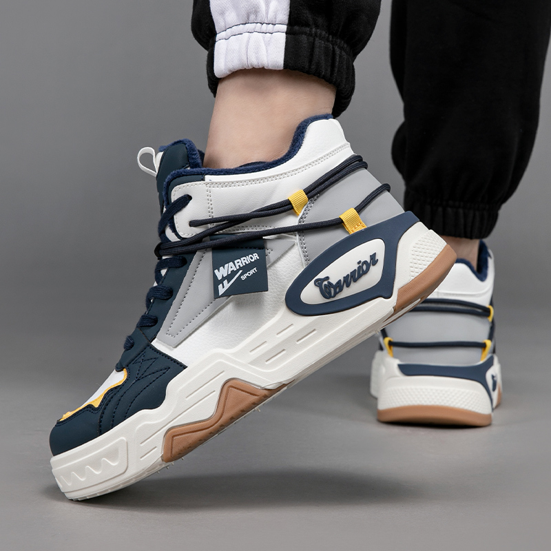 Warrior Canvas Mid-Top 'Beige Deep Blue' 圖 11