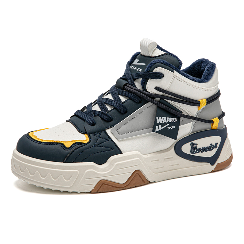 Warrior Canvas Mid-Top 'Beige Deep Blue' 圖 3