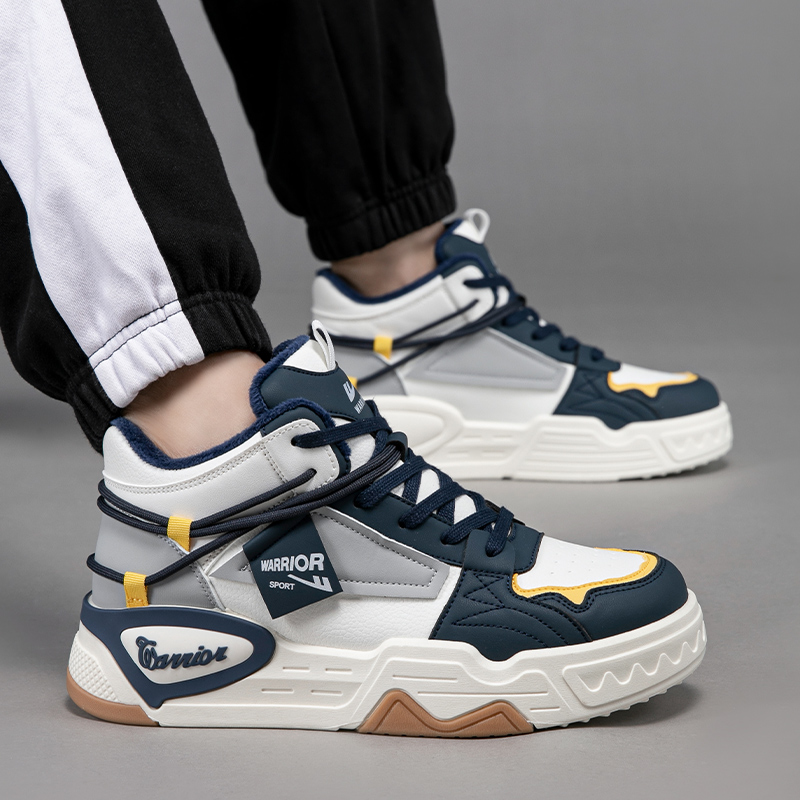 Warrior Canvas Mid-Top 'Beige Deep Blue' 圖 8