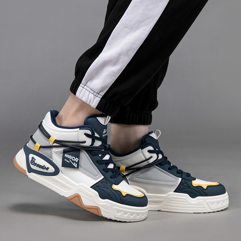 Warrior Canvas Mid-Top 'Beige Deep Blue' 圖 9