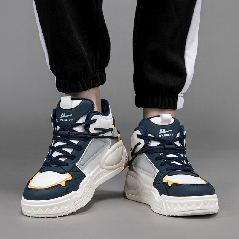 Warrior Canvas Mid-Top 'Beige Deep Blue' 圖 10