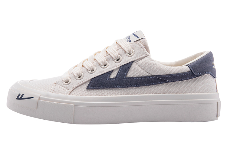 Warrior Canvas Shoes Retro Low-Top Beige Navy Stylish Sneakers WXY-D238MJ01 Navy Blue米