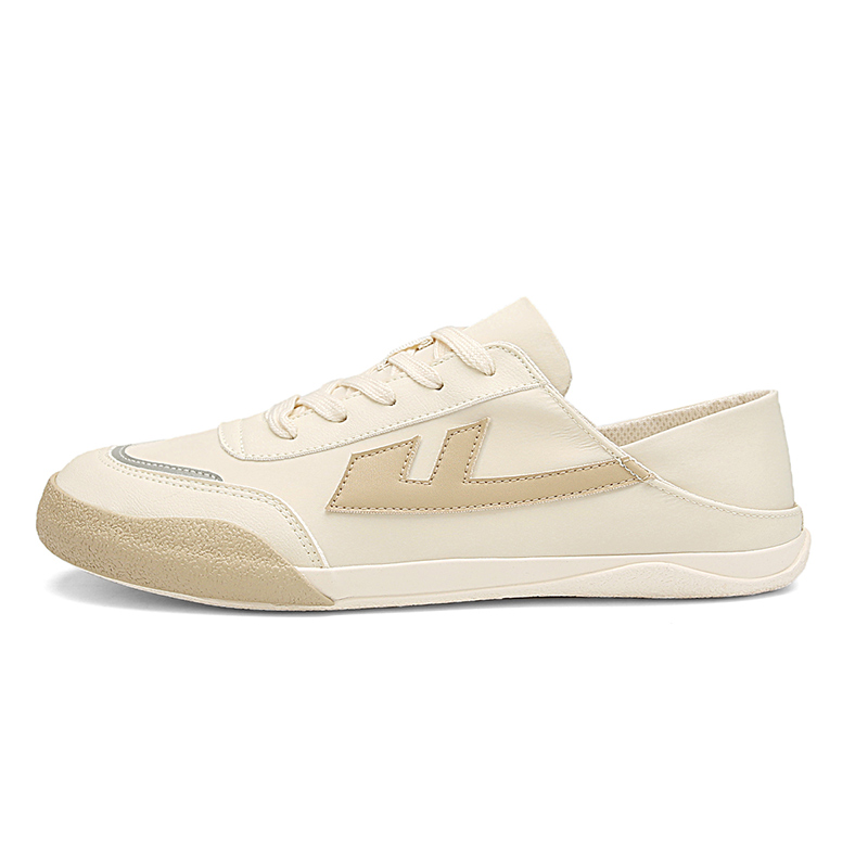 Warrior Canvas Shoes White Khaki Lightweight Slip-resistant Casual Flats WXY-E911G02