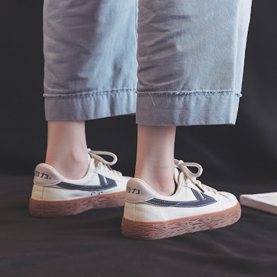 ウォリアーキャンバススニーカー ベージュ/ブルー WXY-C368MJ02 Details for ウォリアーキャンバススニーカー ベージュ/ブルー WXY-C368MJ02