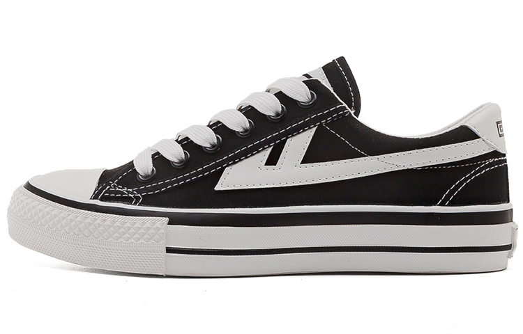 Warrior Canvas Sneakers 'Black and White'