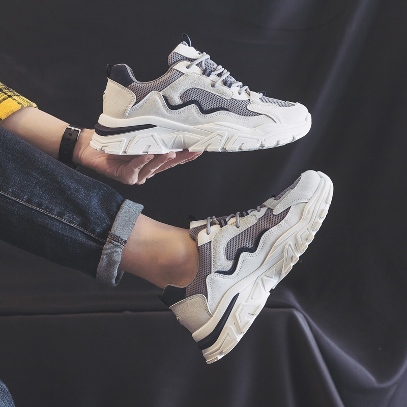 Cheap 回力勇士 時尚百搭運動休閒 耐磨 低筒 爸爸鞋 男款 灰深藍