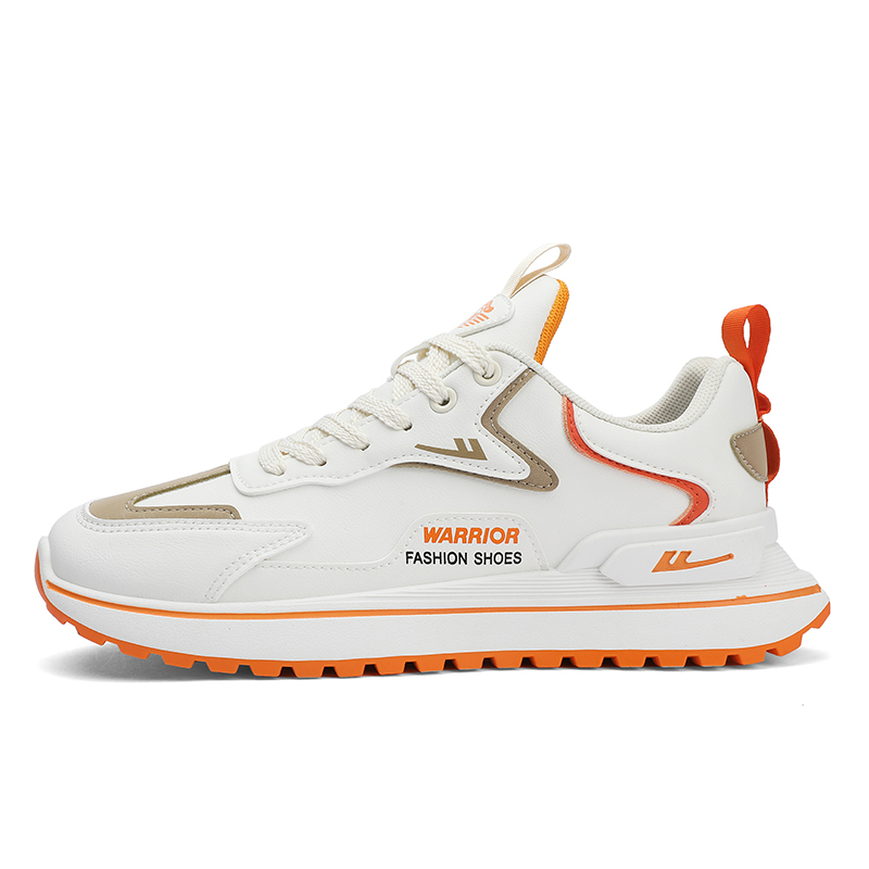 Warrior Classic 'White Orange Leather Patchwork'