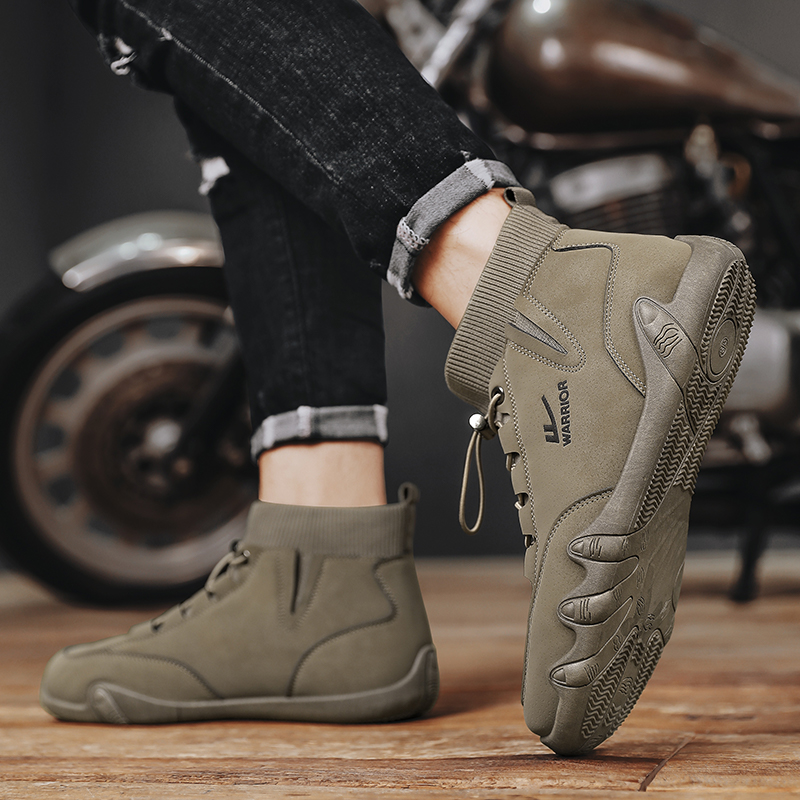 Shop Warrior Classic Comfort Mid-Top 'Khaki' - Zapatillas Clásicas Caqui de Media Altura WXY-F648C02
