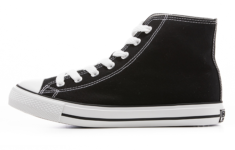 Warrior Classic High-Top Canvas Shoes Black Casual Breathable Retro Style WXY-A806X Black
