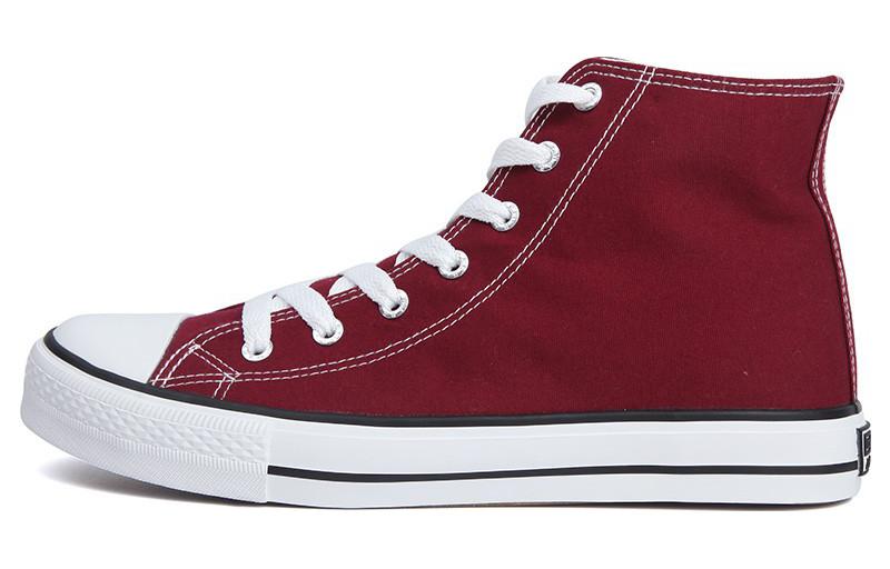 Warrior Classic High-Top Canvas Shoes Maroon T47310