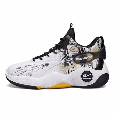Warrior Classic High-Top Basketball 'Graffiti White Black Gold' WXY-F282C03 Buy Warrior Classic High-Top Basketball 'Graffiti White Black Gold' WXY-F282C03