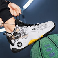 워리어 클래식 하이탑 '그라피티 화이트 블랙 골드' 농구화 WXY-F282C03 Details for 워리어 클래식 하이탑 '그라피티 화이트 블랙 골드' 농구화 WXY-F282C03