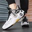 Sizing Warrior Classic High-Top Basketball 'Grafiti Putih Hitam Emas' WXY-F282C03