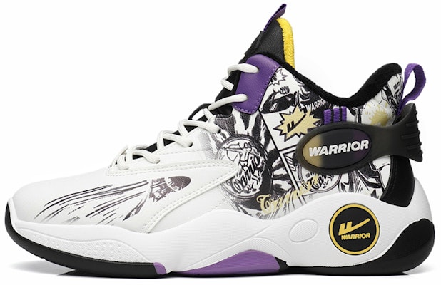 Warrior Classic High-Top Basketball 'Grafiti Putih Hitam Ungu' WXY-F282C04 Sizing Warrior Classic High-Top Basketball 'Grafiti Putih Hitam Ungu' WXY-F282C04