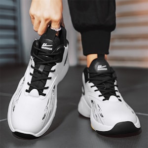 Warrior Classic High-Top Basketball 'Grafiti Putih Hitam Emas' WXY-F282C03 1