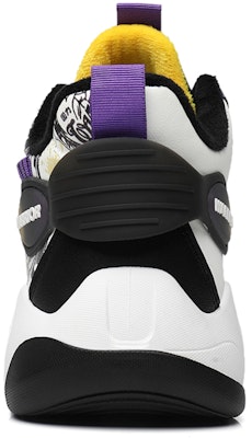 Warrior Classic High-Top Basketball 'Grafiti Putih Hitam Ungu' WXY-F282C04 1