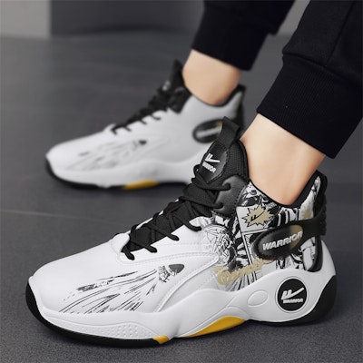 Warrior Classic High-Top Basketball 'Graffiti White Black Gold' WXY-F282C03 2