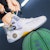 Kasut Bola Keranjang High-Top Warrior Classic 'Graffiti Putih Biru Muda' WXY-F282C01