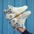 Kasut Bola Keranjang High-Top Warrior Classic 'Graffiti Putih Biru Muda' WXY-F282C01